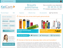 Tablet Screenshot of briquets-publicitaires-pro.com